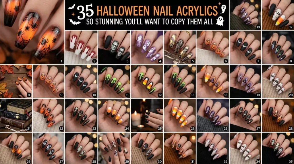35 Halloween Nail Acrylics So Stunning You'll Want to Copy Them All