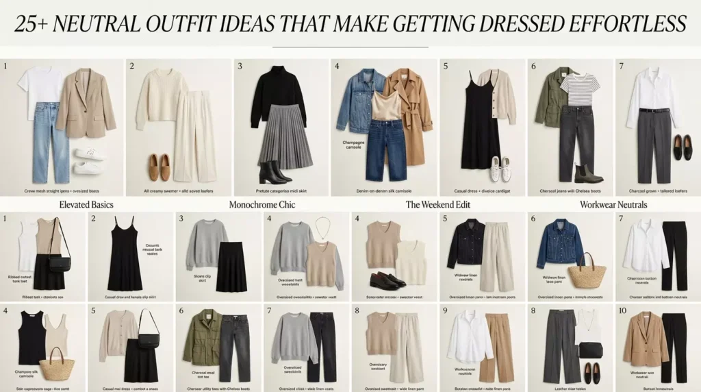 25+ Neutral Outfit Ideas That Make Getting Dressed Effortless