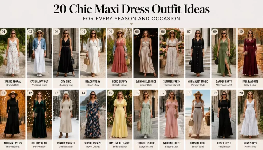 20 Chic Maxi Dress Outfit Ideas for Every Season and Occasion