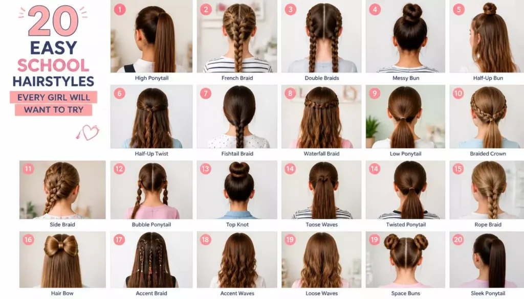20 Easy School Hairstyles Every Girl Will Want to Try