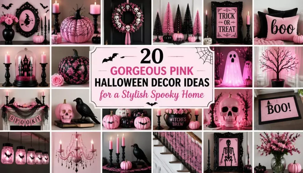 20 Gorgeous Pink Halloween Decor Ideas for a Stylish Spooky Home 
