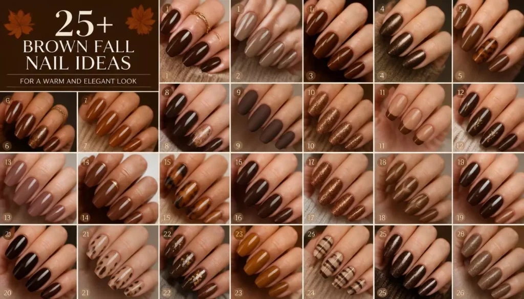 25+ Brown Fall Nail Ideas for a Warm and Elegant Look
