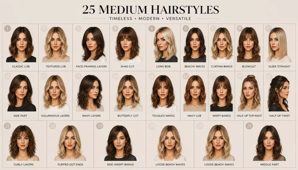 25 Timeless Medium Length Haircuts You’ll Never Regret
