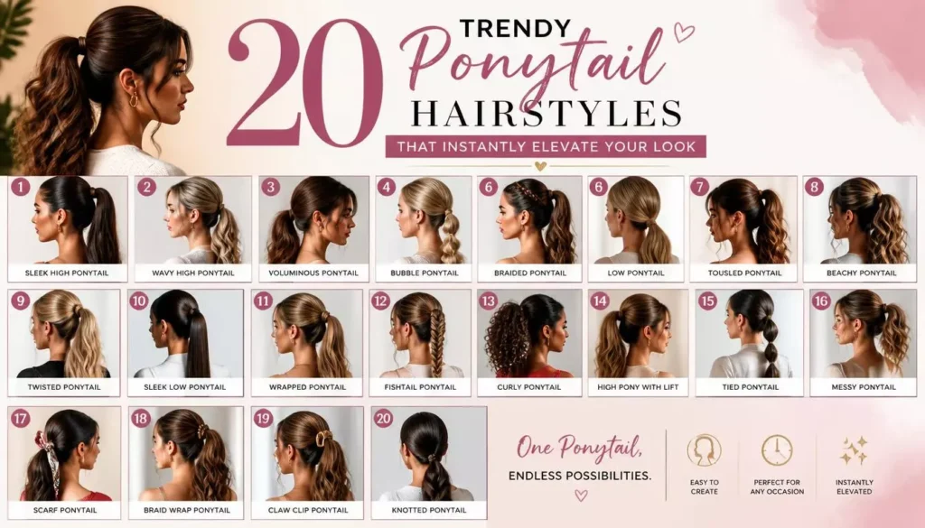 20 Trendy Ponytail Hairstyles That Instantly Elevate Your Look