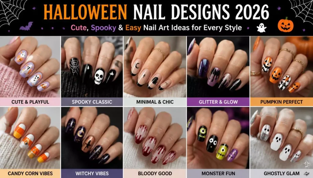 30 Halloween Nail Designs 2026: Cute, Spooky & Easy Nail Art Ideas for Every Style