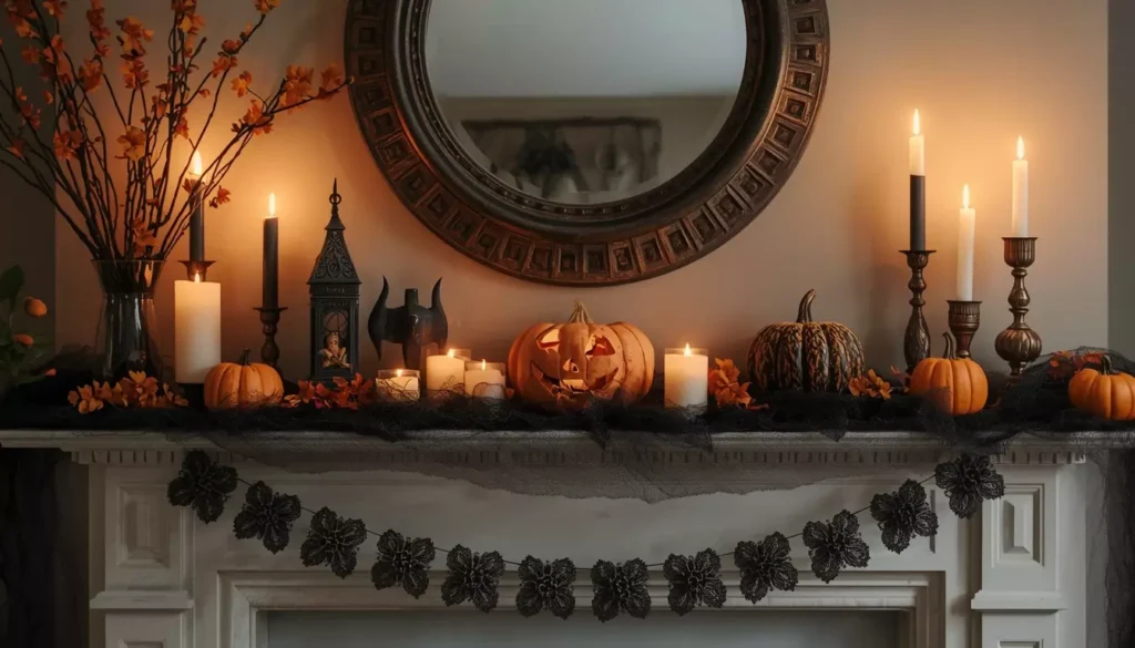 Halloween Mantel Decor Ideas for the Perfect Cozy Spooky Look 