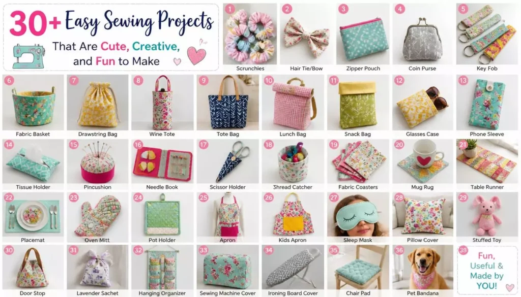 30+ Easy Sewing Projects That Are Cute Creative and Fun to Make 